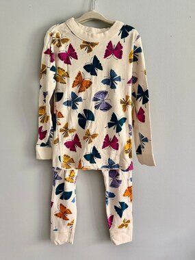 Hanna Andersson Organic Cotton Butterfly Pajama Set Size 5